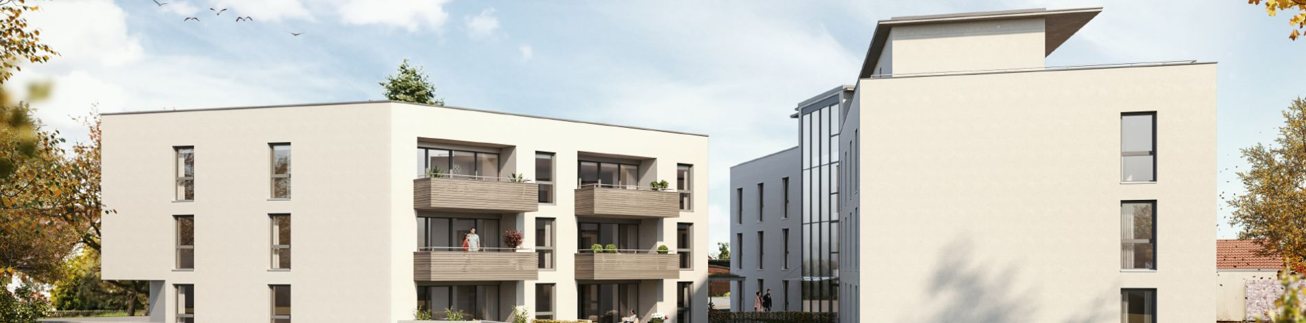 Visualisierung eines Wohnprojekts der Baubüro Bruhn GmbH am Bodensee